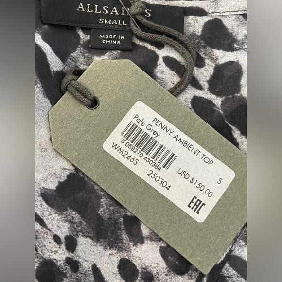 New  ~ ALL SAINTS ~ Penny Ambient Crossover Top Small BEAUTIFUL~ - Picture 2 of 9